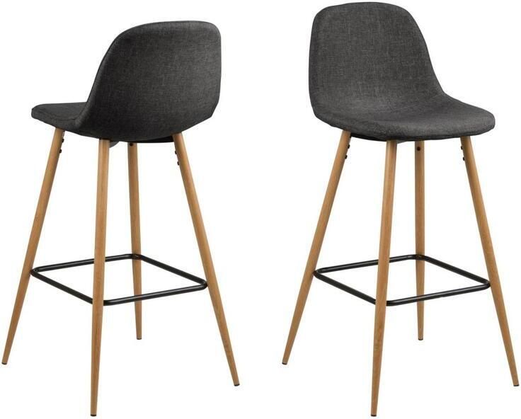 Giga Living Barkruk Willy Grijs Zithoogte 75cm Set van 2 - Foto 2