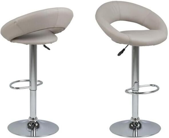 Giga Living Barkruk Trana Taupe PU Leer Zithoogte 79cm - Foto 2