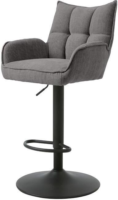 Giga Living Barstoel Marilla Grijs Stof Verstelbaar Set van 2 - Foto 2
