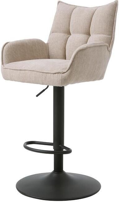 Giga Living Barstoel Linnen Stof Verstelbaar Marilla Set van 2