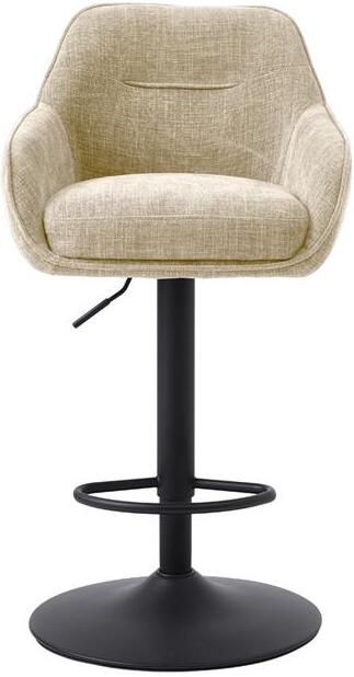 Giga Living Barstoel Avola Linnen Stof Verstelbaar Set van 2 - Foto 2