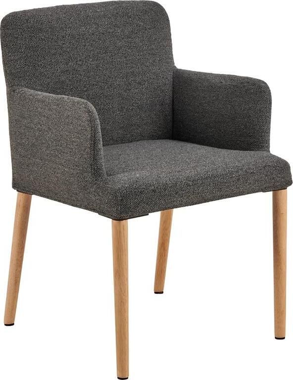 Giga Living Eetkamerstoel Antraciet Stof Zithoogte 48cm Zumen Set van 2 - Foto 2