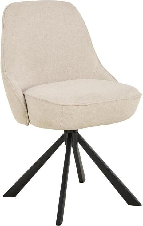 Giga Living Eetkamerstoel Beige Stof Zithoogte 52cm Cor Set van 2
