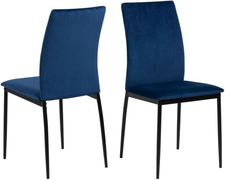 Giga Living Eetkamerstoel Donkerblauw Zithoogte 48 5cm Grondal Set van 4