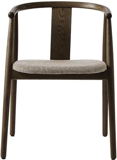 Giga Living Eetkamerstoel Donkerbruin Bruin Eikenhout 52x59x76 6cm Relate Set van 2 - Foto 2