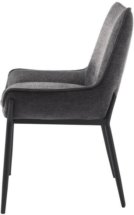 Giga Living Eetkamerstoel Donkergrijs Set Van 2 Metaal & Polyester 59x58x84cm Eetkamerstoel Calgary - Foto 2