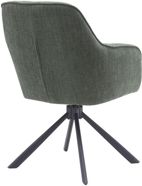 Giga Living Eetkamerstoel Donkergroen Set Van 2 Metaal & Polyester 65x59x86cm Eetkamerstoel Select Avola - Foto 2