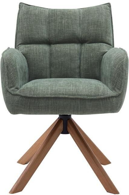 Giga Living Eetkamerstoel Marilla Groen Eikenhout 59x65x86cm Set van 2 - Foto 2