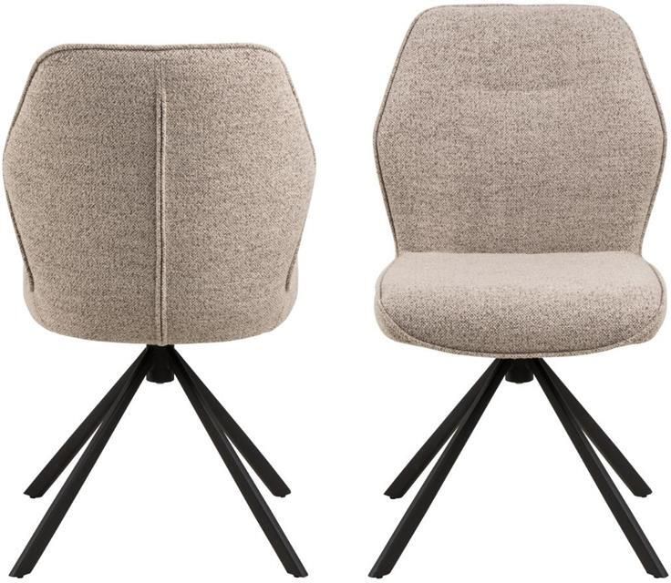 Giga Living Eetkamerstoel Marouan Monza Beige Draaibaar Set van 2 - Foto 2