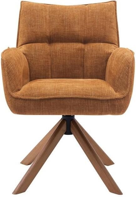 Giga Living Eetkamerstoel Marilla Oranje Eikenhout 59x65x86cm Set van 2 - Foto 2