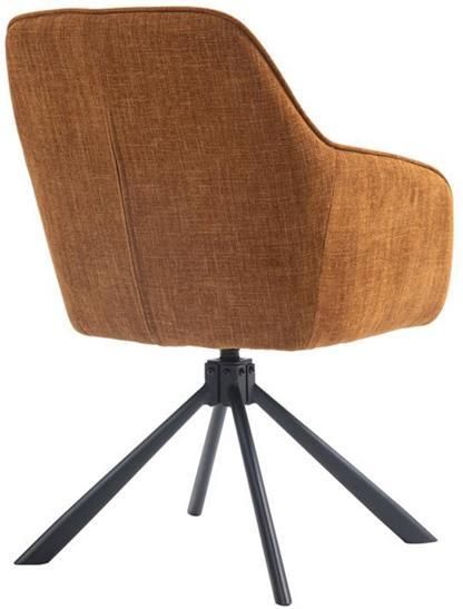 Giga Living Eetkamerstoel Roest Set Van 2 Metaal & Polyester 65x59x86cm Eetkamerstoel Select Avola - Foto 2