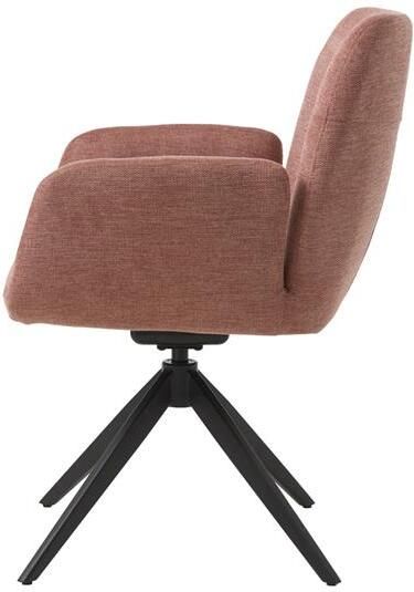 Meubelplaats Eetkamerstoel Roxana draaibaar Roze (set van 2) - Foto 2