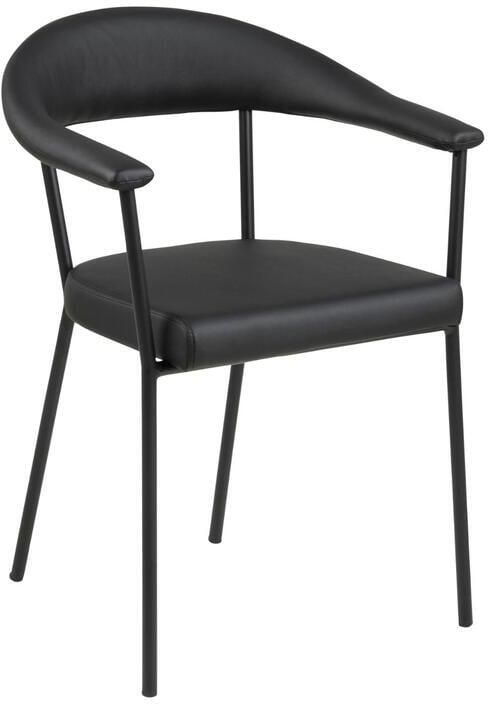 Giga Living Eetkamerstoel Zwart Pu Leer Zithoogte 47 5cm Vansta Set van 2