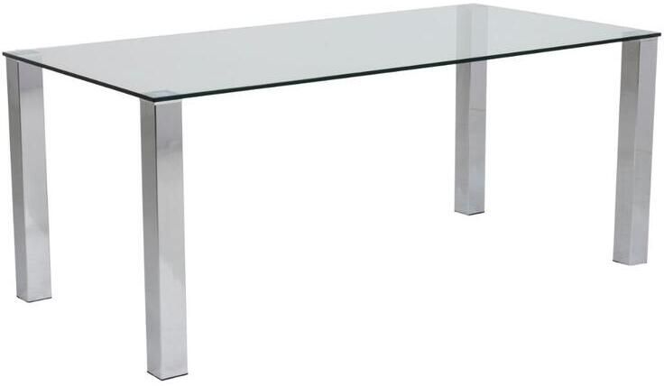 Leen Bakker Eetkamertafel Vandel transparant 90x180x75 cm