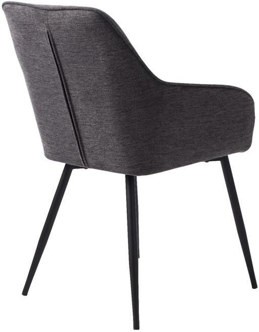 Giga Meubel Giga Living Eetkamerstoel Stof Donkergrijs 58x58x84cm Nolan Stribe - Foto 2