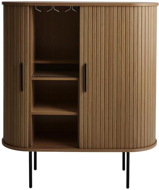 Giga Living Kast Donker Eikenhout Glazenrek 118cm Nola - Foto 2