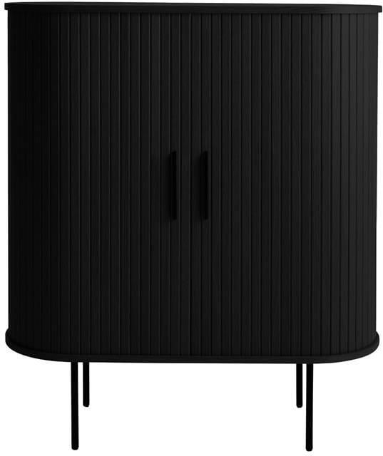 Giga Living Kast Zwart Eikenhout Glazenrek 118cm Nola - Foto 2