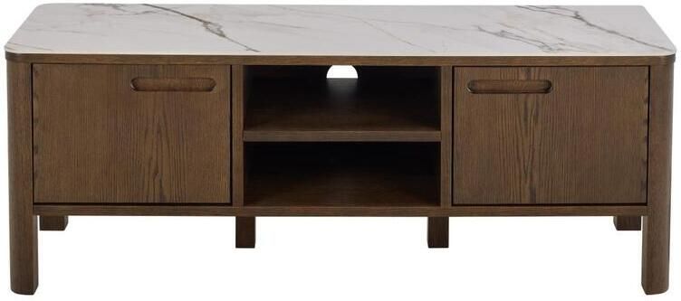 Giga Living Tv-Meubel Wilven Beige Keramiek Walnoot 120x40x45cm - Foto 3