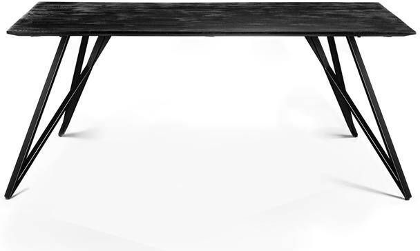 Giga Meubel Eetkamertafel Thornham Acaciahout Zwart 160x90cm - Foto 2