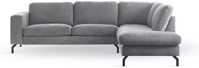 Giga Meubel Hoekbank 3-Zits Vierkant Stof Grijs Rechts 262x206x84cm Harmony - Foto 2