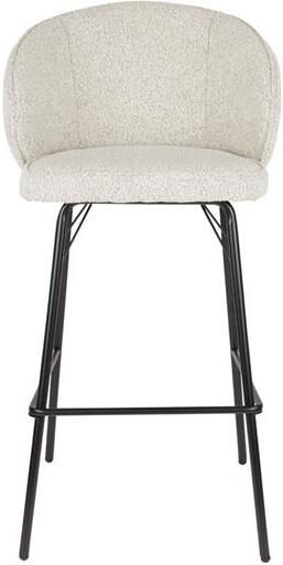 Giga Meubel Barkruk Joa Polyester IJzer Beige Zithoogte 75cm Set van 2 - Foto 2