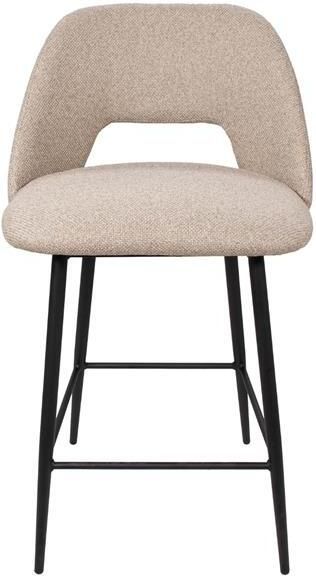 Giga Meubel Barkruk Stof Taupe Zithoogte 75cm 50x55x98cm Nissa Set van 2 - Foto 5