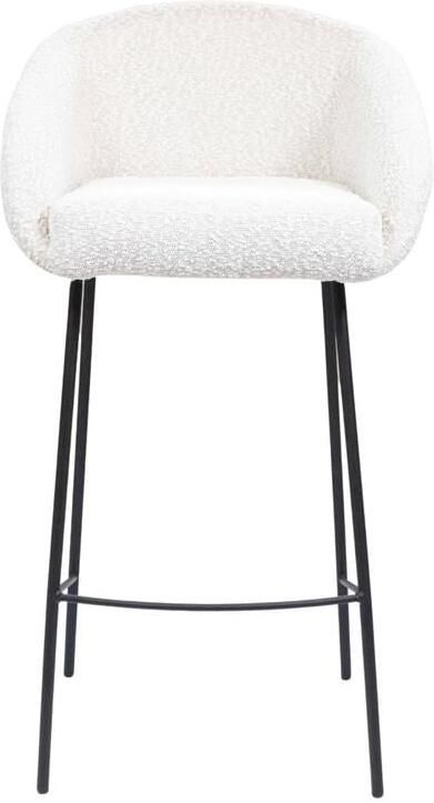 Giga Meubel Barstoel Taupe Stof Metaal 52x42x88cm Barstoel Lova 52x42x88cm - Foto 3