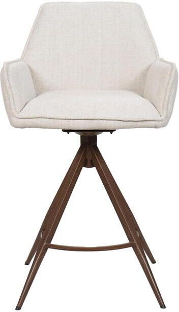 Giga Meubel Barstoel Noa Beige Walnoot- Zithoogte 66cm Set van 2 - Foto 3