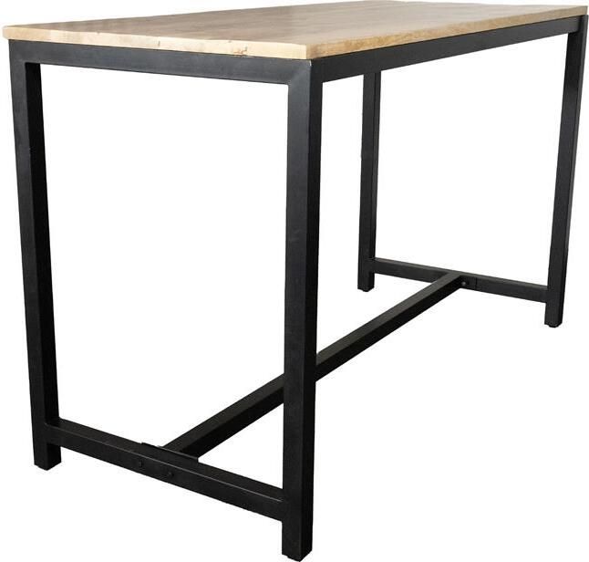 Giga Meubel Industriële Bartafel Hout & Metaal 3cm Dik Blad 180x80x110cm Bartafel Jim 180cm - Foto 2