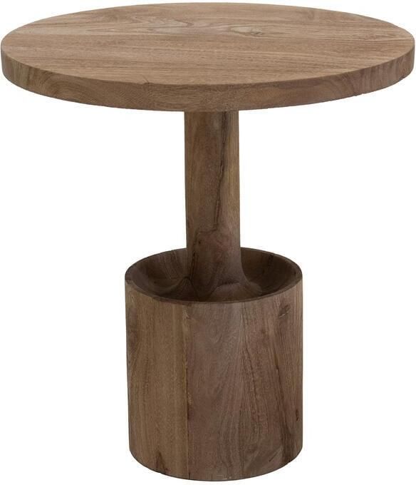 Giga Meubel Bijzettafel Naturel Mangohout Kolompoot 45x45x45cm Stacy - Foto 3