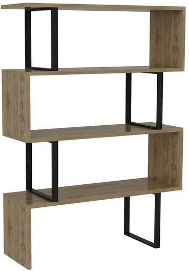 Giga Meubel Boekenkast Eiken|Zwart Hout 92x30x124 5cm Adriana - Foto 2