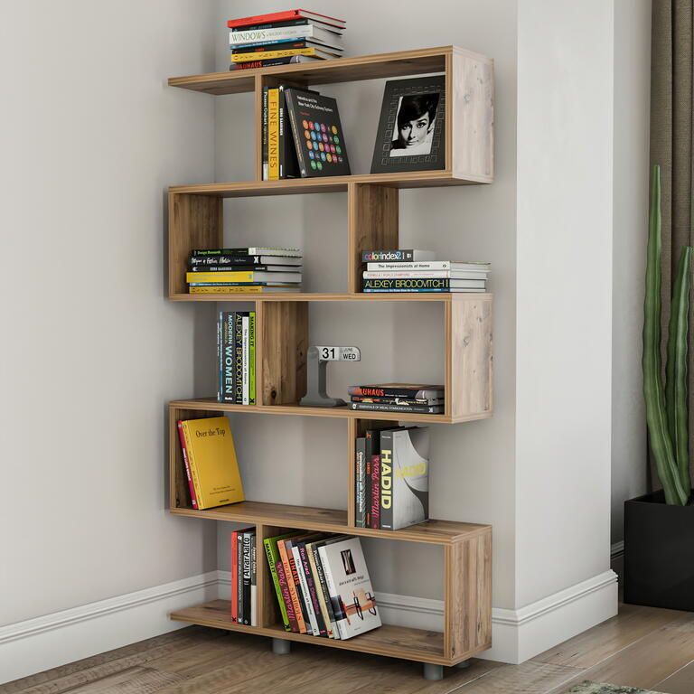 Boekenkast Stijlvol Eiken Design Ruime 90x156x20cm Afmetingen Duurzaam Melamine Materiaal