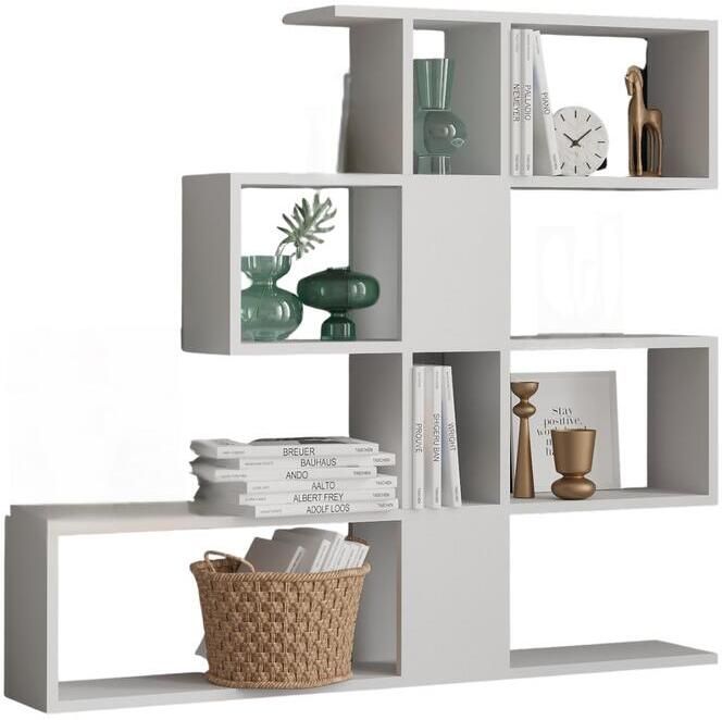 Emob Elegance Boekenplank 100% Melamine Gecoat Wit Wandbevestiging Woonkamerkasten Wit Melamine Woonkamerkasten Op voorraad - Foto 3