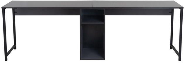 Giga Meubel Bureau Antraciet Hout 240x60x74cm Twin