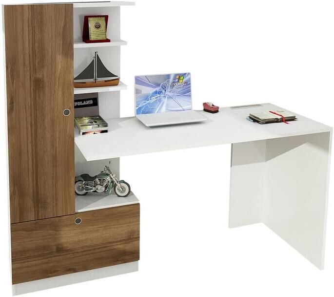 Giga Meubel Bureau Wit|Walnoot 149 5x61 8x120cm Domingos - Foto 2