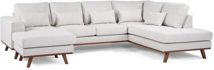 Giga Meubel Chaise Longue Bank Beige 3-Zits Rechts Melva - Foto 2