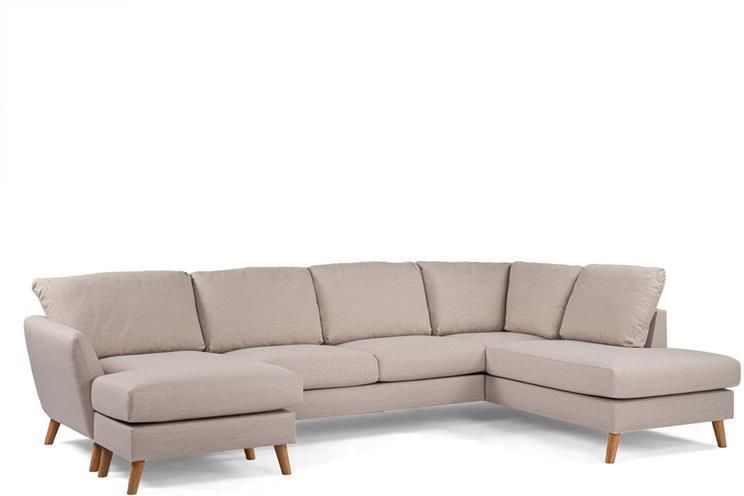Giga Meubel Chaise Longue Bank Beige Eikenhout 3-Zits Rechts 310cm Inari - Foto 2