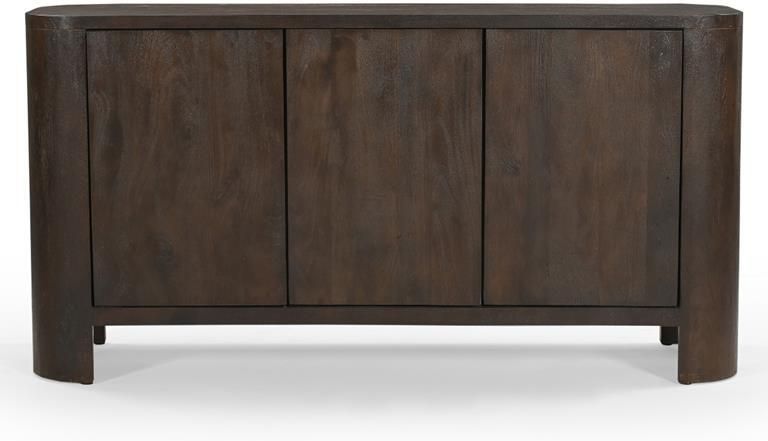 Giga Meubel Dressoir Mitchel Donkerbruin Mangohout 150x40x76cm - Foto 3