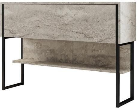 Giga Meubel Dressoir Travertinlook|Zwart 120x30x80cm Luxe