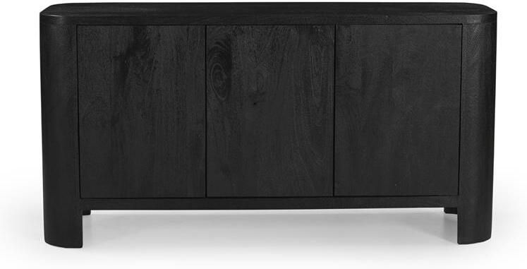 Giga Meubel Dressoir Zwart Mangohout 150x40x76cm Mitchel - Foto 3