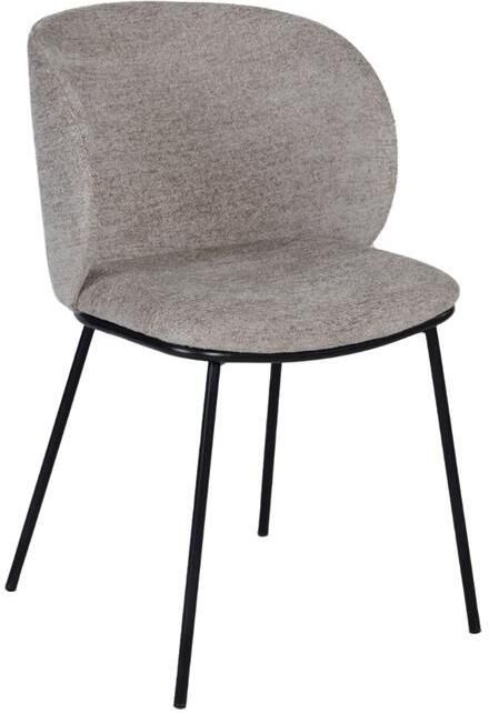 Giga Meubel Eetkamerstoel Beige Stof 55x49x80cm Dalia Set van 2 - Foto 2