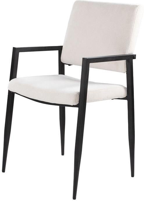 Giga Meubel Eetkamerstoel Elin Beige Stof Zithoogte 47cm Set van 2 - Foto 2