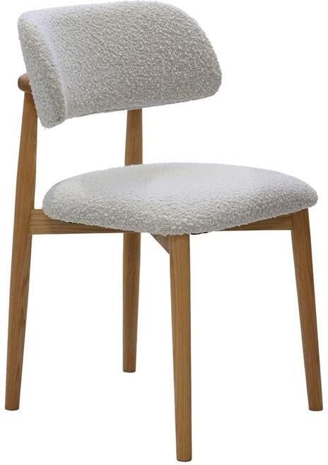 Giga Meubel Eetkamerstoel Lexi Eikenhout Polyester Beige Set van 2 - Foto 2