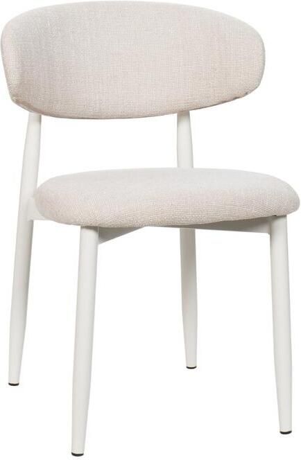 Giga Meubel Eetkamerstoel Beige|Wit Zithoogte 47cm Alexia Set van 2