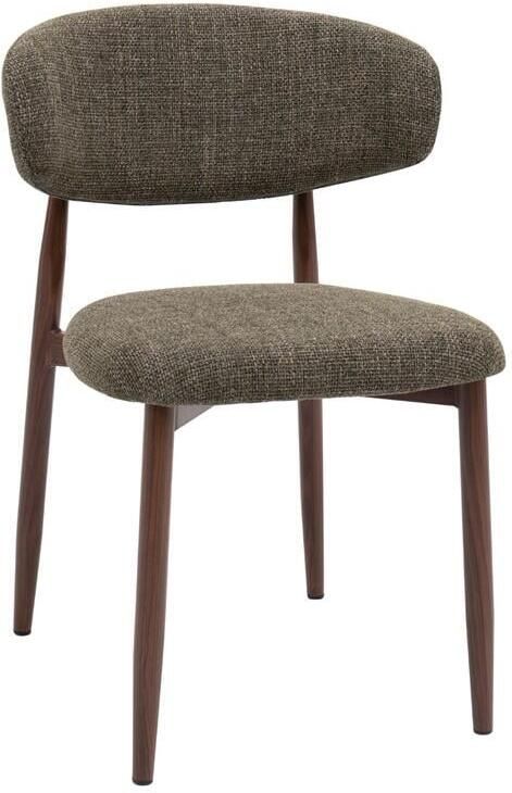 Giga Meubel Eetkamerstoel Groen|Walnoot Zithoogte 47cm Alexia Set van 2