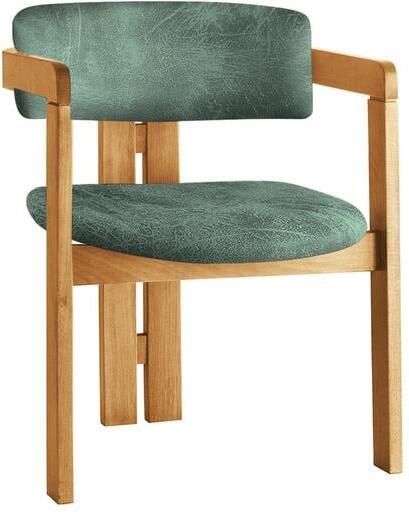 Giga Meubel Eetkamerstoel Naturel Groen|Stof Cozy