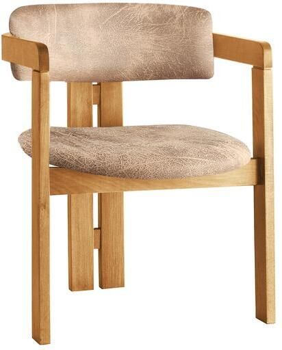 Giga Meubel Eetkamerstoel Naturel Taupe|Stof Cozy