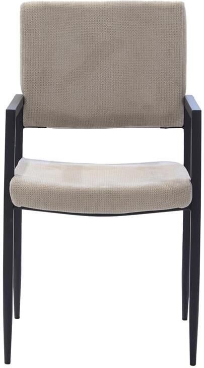 Giga Meubel Eetkamerstoel Elin Taupe Stof Zithoogte 47cm Set van 2 - Foto 2