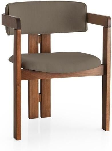 Giga Meubel Eetkamerstoel Walnoot Bruin|Linnen Cozy