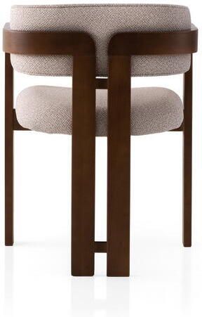 Giga Meubel Eetkamerstoel Walnoot Crème|Stof Cozy